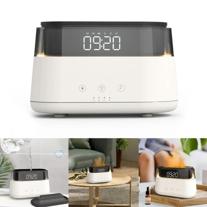 Flame Humidifier With Clock Bedroom Of Intelligent EMIRATE DEALS