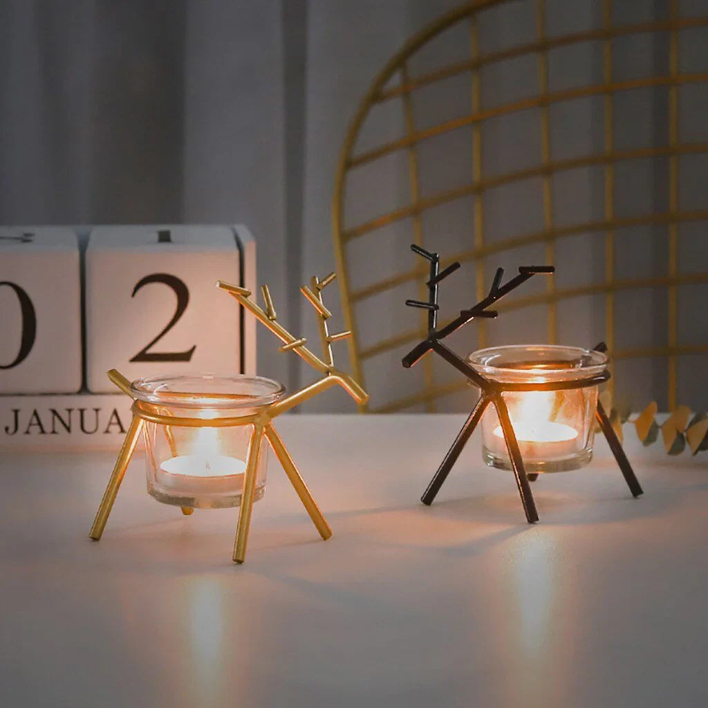 Wrought Iron Fawn Candle Holder EMIRATE DEALS